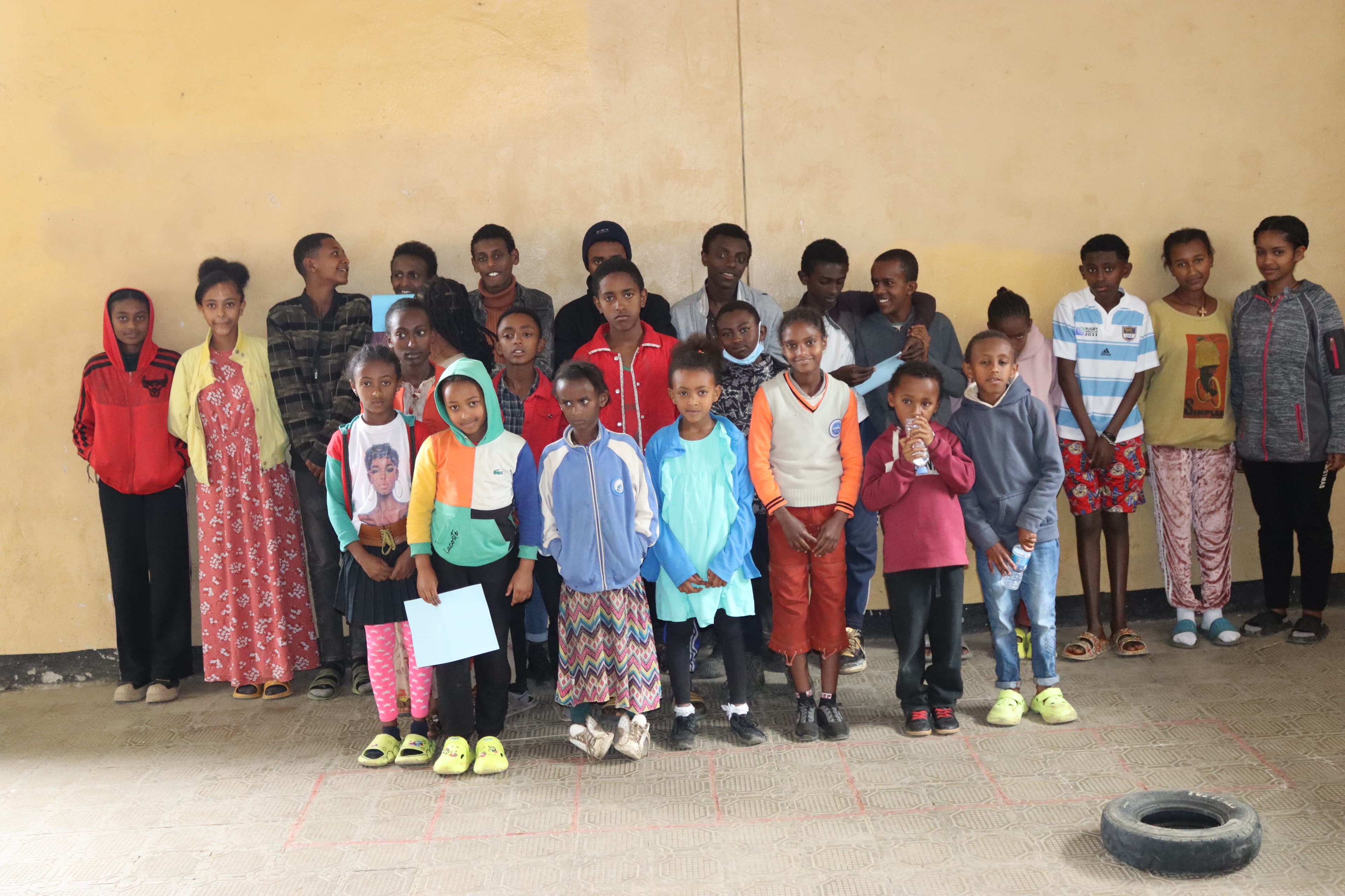 SCWOP children gathered and standing together